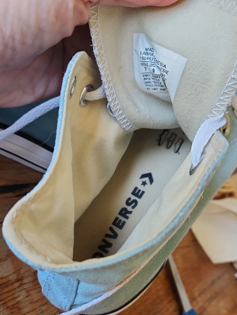 Converse Chuck Taylor Light Blue High Top Sneakers in Size M7 W9 - Picture 8 of 16